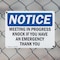 Signmission Meeting In Progress Knock If You Have An, 10 in W x Rectangle, Plastic OS-2PACK-NS-P-710-L-14197 - alternate 6